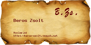 Beros Zsolt névjegykártya
